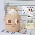 Thermos mignon 500ml en acier inoxydable pour enfants avec sangle et autocollants - 500ml / Kaki Thé au Lait