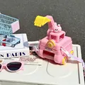 Kreativer rosa Bagger-Trinkbecher für Kinder mit einem verstellbarem Schultergurt - Baggerform (719) / Einzelstück / Rosa