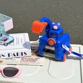Kreative Wasserflasche in Baggerform mit Strohhalm für Jungen, blaue Variante für Kinder - Baggerform (719) / Einzelstück / Blau