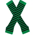 Mitaines longues à rayures vertes et noires parfaites pour les soirées rave et le cosplay - Long Rayé / Vert Et Noir Rayé Fin (30)