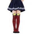 Detail of children's bee socks with red and black stripes and cute plush bee dolls - Kids (7-12 Years) / Red Black Thin Striped