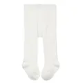 Pure white infant footed tights featuring soft elastic waistband and snug fit - M / Bottoms / White