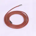 Elegant thin tan leather cord belt with silver metal tips for women fashion casual dresses - 165cm / Brown