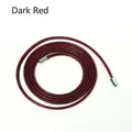 Elegant dark red thin leather cord belt with polished silver metal tips for women dresses - 165cm / Burgundy