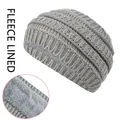 Diadema de punto gris con forro polar para protección de oídos en otoño e invierno. - Diadema con Forro Polar / Gris claro