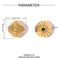 Detailed product parameter view of 6mm gold stainless steel ridged spacer beads - Ridged Round Style (YK1037) / 6mm/Pack / Gold (Ridged Spacer Bead)