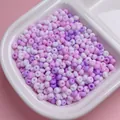 Close-up van 4 mm matte glazen kralen in paarse en roze tinten voor DIY-sieraden - 200 Stuks / 02 (ai-Paars)