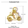 Detailed view of gold scooter pendant with white enamel and 1.8g copper material specs. - White Scooter (VK232-1)