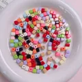 Colorful macaron acrylic cube beads for DIY phone chains and jewelry making accessories. - Cube / Random Mixed Colors