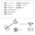 Detailliertes Datenblatt für 4mm Moissanit Ohrstecker mit Fokus auf das 4-Zinken-Design - Vier-Krappen-Ohrringe / 0,3 ct / Silber