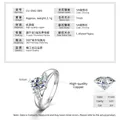 Eleganter silberner Kupferring mit einem funkelnden 7mm Zirkonia-Mittelstein für Damen - Größe 5 / Einfach Vier-Krappen / Silber