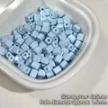 Macaron light blue square acrylic loose beads for DIY phone chain jewelry making - 04-Square Sky Blue / (Sold by Piece)
