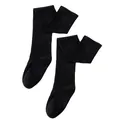 Detalle de calcetines altos de algodón negro muy elásticos para tallas grandes. - Talla grande / Negro
