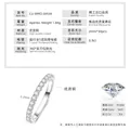 Technisches Datenblatt für Moissanit-Eternity-Ring mit Material- und Steindetails - US 4 / Sternenhimmel Moissanit Eternity Ring (K Weiß)