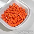 Vibrant orange 6x5mm square acrylic beads with 1.6mm hole for DIY jewelry crafts - 07-Square Orange / (Sold by Piece)