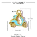 Light blue enamel vintage scooter pendant charm made of copper and enamel material - Light Blue Scooter (VK232-2)