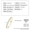 Moissanit-Ewigkeitsring aus 14k vergoldetem Kupfer, besetzt mit D VVS1-Steinen. - US Größe 4 / Sternen Moissanit Eternity Ring (K Gelb)