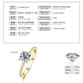 Detaillierte Spezifikationen eines 1,0-ct-Moissanit-Rings aus hochwertigem Kupfer - Größe 5 / Gold