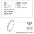 Premium 14k vergoldeter Moissanit-Halbe-Ewigkeitsring für Damen mit 13 Steinen Design - US Größe 4 / Vielseitiger Halber Ewigkeit Ring / Silber