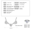Sweet heart-shaped moissanite pendant necklace with shimmering stones in silver finish - Eternal Heart Style / 20 Pieces 1.5mm Moissanite/Pack / White Gold Tone