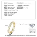 Detaillierte Spezifikationen und Materialien des Moissanit-Eternity-Rings aus 14k Gold. - US 4 / Sternen Moissanit Eternity Ring (K Gelb)