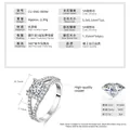 Luxuriöser Ring im Moissanit-Stil mit 5A-Zirkonia für Damen zur Hochzeit - Größe 5 / Silber