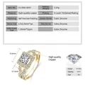 Luxuriöser vergoldeter quadratischer 5A Zirkonia Verlobungsring für Damen Hochzeitsschmuck - Größe 5 / Viereck-Stein Dreh-Schaft Ring / Gold