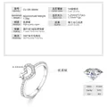Eleganter Herz- und Kreuzring aus Kupfer mit hochwertigen funkelnden 5A-Zirkonia - Größe 5 / Hohles Herz-Stil / Silber