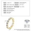 Moissanit-Ewigkeitsring in 14K Gold-Finish mit 4mm Breite und 1,6ct Gesamtgewicht - US Größe 4.5 / Moissanit Bubble Ring Stil / Gold