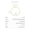 Minimalistisches Armband mit Moissanit-Sternanhängern, 14 Karat Gold gefüllt, verstellbar - Sternenfeuer-Spleiß (K-Gold) / Gold