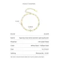 14K Gold gefülltes Moissanit Armband mit Büroklammerkette und Produktdetails - Büroklammer-Moissanit-Kette (K-Gold) / Gold