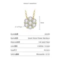 Moissanite Schneeflocke Blume Anhänger Halskette in 14K Goldgefülltes Finish für Damen - Sieben-Stein Schneeflocken-Stil / Gold