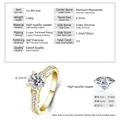 Κλασικό δαχτυλίδι moissanite 1 καρατίου από επιχρυσωμένο χαλκό με καθαρότητα VVS1 - Μέγεθος 5 / Δαχτυλίδι μοϊσανίτη ενός καρατιού / Χρυσό