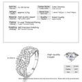 Ficha técnica de un anillo de cadena de circonitas con detalles de material - Talla 5 / Anillo de Personalidad Geométrica / Plateado