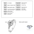 Detaillierte Spezifikationen des eleganten Zirkonia-Verlobungsrings für Damen im Detail - US 4.5 / Taubenei-Stil / Silber