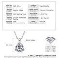 Halskette aus S925 Sterlingsilber mit dreieckigem D-Farbe 1ct Moissanit Anhänger - 1 ct / 1ct Dreieck Halskette (Weißgold Vergoldet)