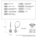 Orecchini pendenti in argento S925 moissanite con pietre da 2,0 ct VVS1 colore D eleganti - Stile Pendente di Moda / Argento