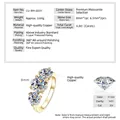 Minimalistischer 14k vergoldeter Moissanit Ring mit drei D-Farbe Brillanten - US Größe 4.5 / 4,0 ct Modernes Drei-Stein-Design / Gold