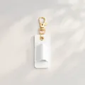 Llavero portabolígrafos de cuero PU blanco profesional con elegante cierre de mosquetón - Blanco