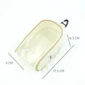 Mittlere beige transparente PVC-Puppen-Displaytasche, Größe 17,5x9x6,5cm - M / Beige Und Braun