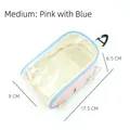 Transparente PVC-Puppentasche in Pink und Blau, Medium, Größe 17,5 x 9 x 6,5 cm. - M / Rosa Und Blau