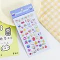 Creatieve 3D kristallen stickers met schattige cartoonvruchten en dieren voor kinderen. - Kleurrijk Fruit Thema / Blauwe Serie