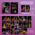 Creative DIY world landmark scratch art set with 20 patterns and gold bookmarks - Pack of 20 / Classic Landmarks