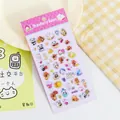 3D-kristal cartoon stickers met schattige dieren voor kinderen voor DIY knutselen - Aardbei Konijn Thema / Roze Serie
