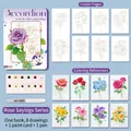 Set pittura acquerello a fisarmonica serie Rosa con 8 fogli tessera colori e pennello - Citazioni di Rose
