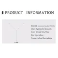 Productdetails van de S925 sterling zilveren Y-vormige kwastjesketting met Moissanite - Klaver Kwastje Stijl / K Witgoud