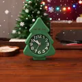 Green Christmas tree shaped analog alarm clock for festive holiday desk decoration gift - Green Letter Tree