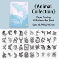 Livre de sculpture sur papier DIY avec 40 motifs d'animaux créatifs 25,7x18,2cm - Collection d'Animaux / Livre Seul
