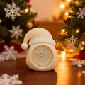 Creative warm white Christmas Santa hat alarm clock for kids gift and desk decor - Christmas Hat Shape / Creamy White Christmas Hat