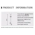 Elegante S925 sterling zilveren Y-vormige ketting met D-kleur moissaniet stenen - Bloemcluster Kwastje Stijl / K Witgoud